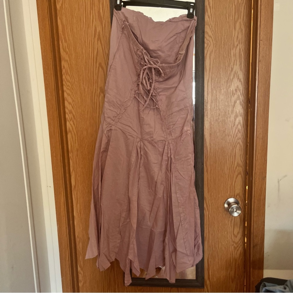 Free People Vibes- Studio Y Strapless Midi Dress - Picture 4 of 8
